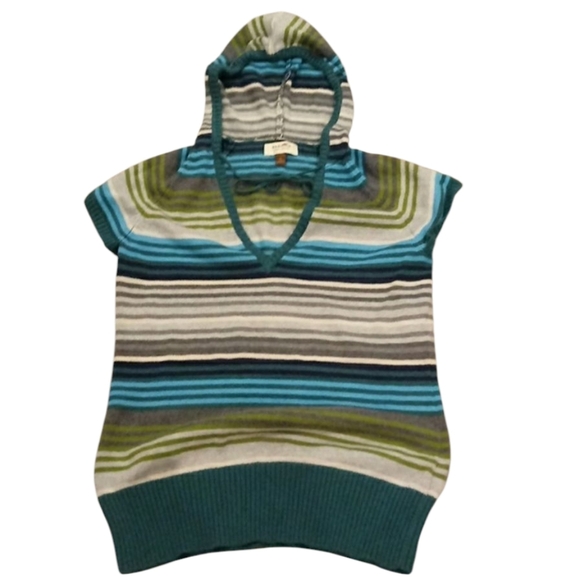 Sonoma Striped Grey Hooded Sweater Size XL - Picture 1 of 6